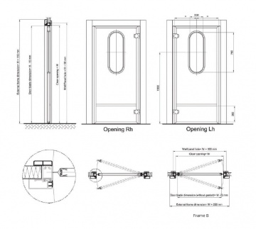 Usa batanta simpla sau dubla cu deschidere flexibila, termoizolanta (40 mm grosime), cu geam, gama DF